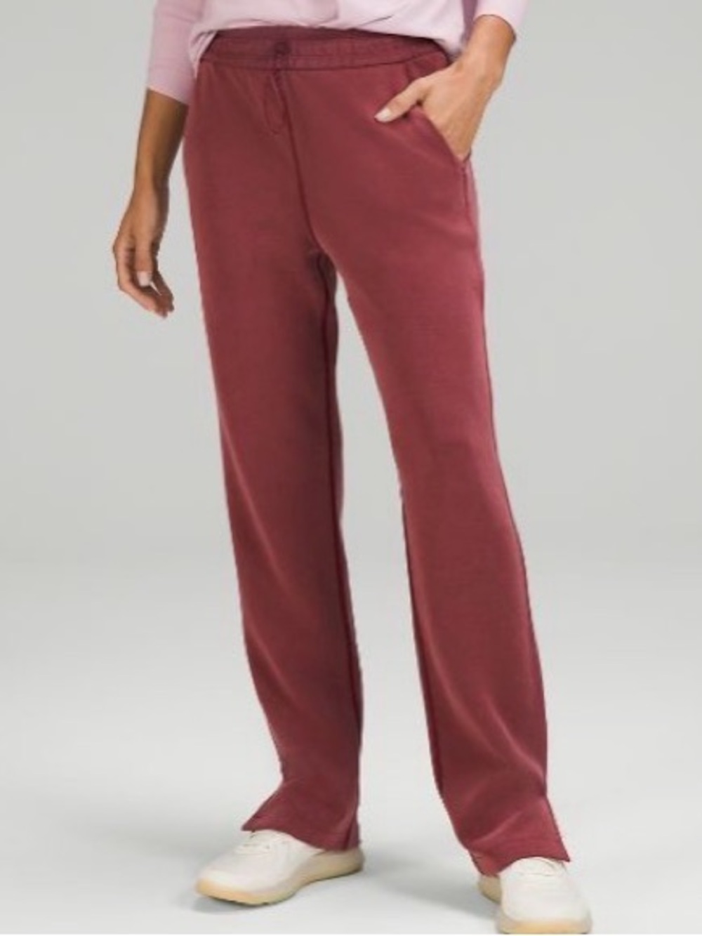 Lululemon brushed softstreme split-hem high rise pant